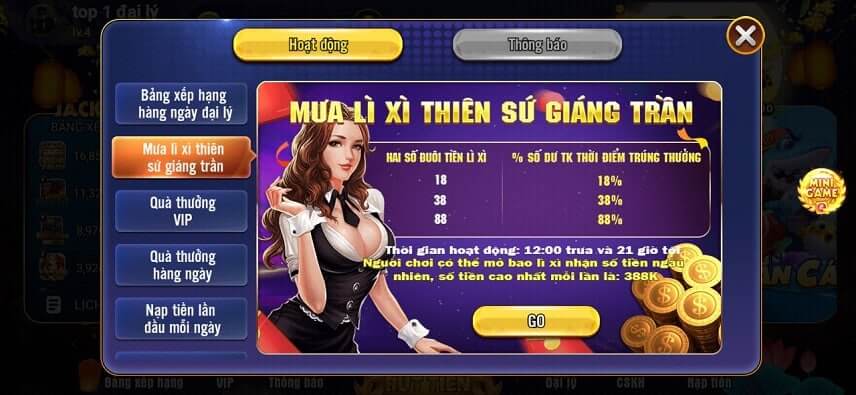 Sự Kiện Mưa Lì Xì Giáng Trần Tại 8US Club